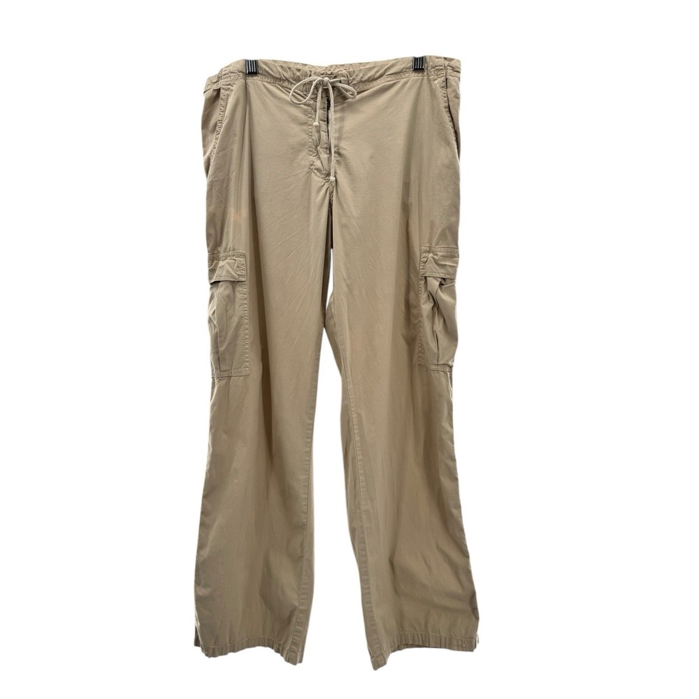 Johnny Was Yellow Cotton Cargo Pants Joggers‎ Drawstring Pockets Boho Women's S